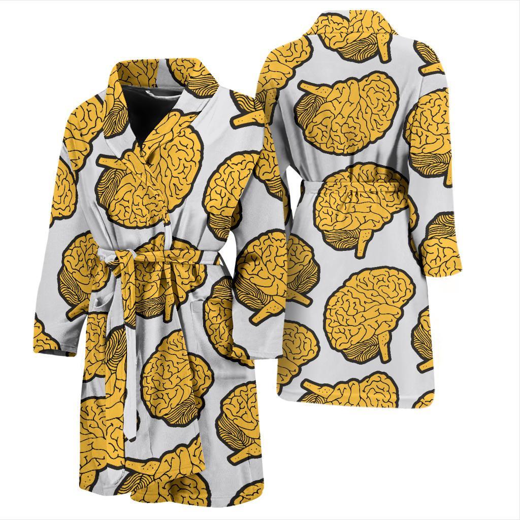 Psychology Pattern Print Design A01 Men Bathrobe-JORJUNE.COM