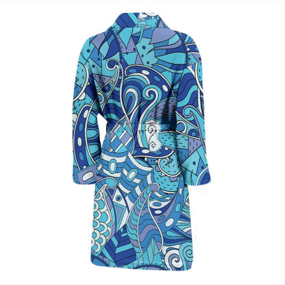Pucci Pattern Print Design A02 Men Bathrobe-JORJUNE.COM