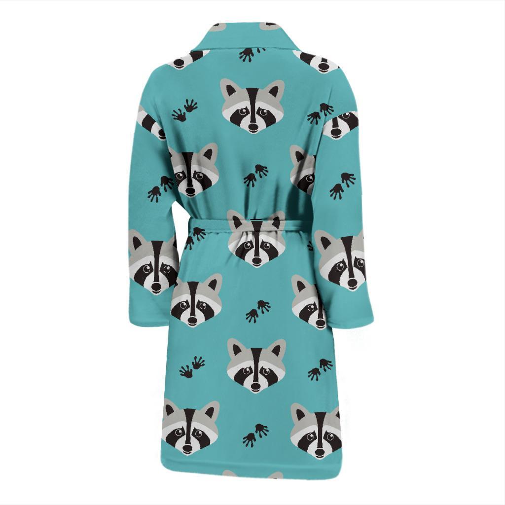 Raccoon Pattern Print Design A01 Men Bathrobe-JORJUNE.COM