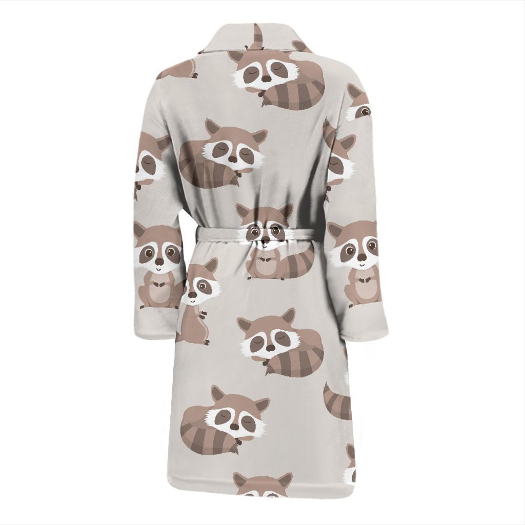 Raccoon Pattern Print Design A05 Men Bathrobe-JORJUNE.COM