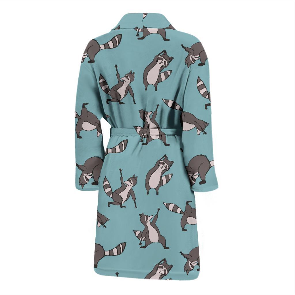 Raccoon Pattern Print Design A07 Men Bathrobe-JORJUNE.COM