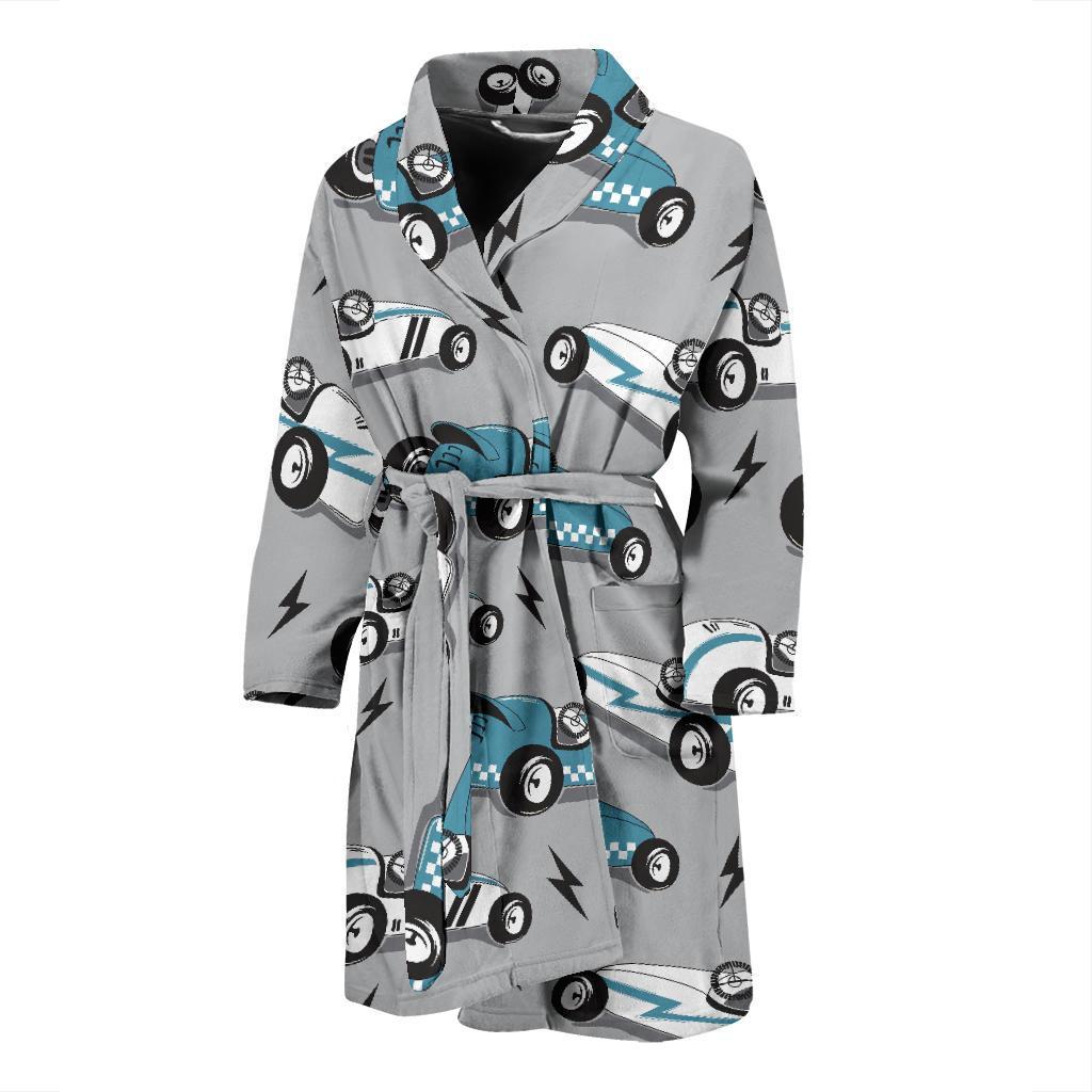 Racing Vintage Pattern Print Design A02 Men Bathrobe-JORJUNE.COM