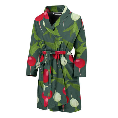 Radish Pattern Print Design A03 Men Bathrobe-JORJUNE.COM