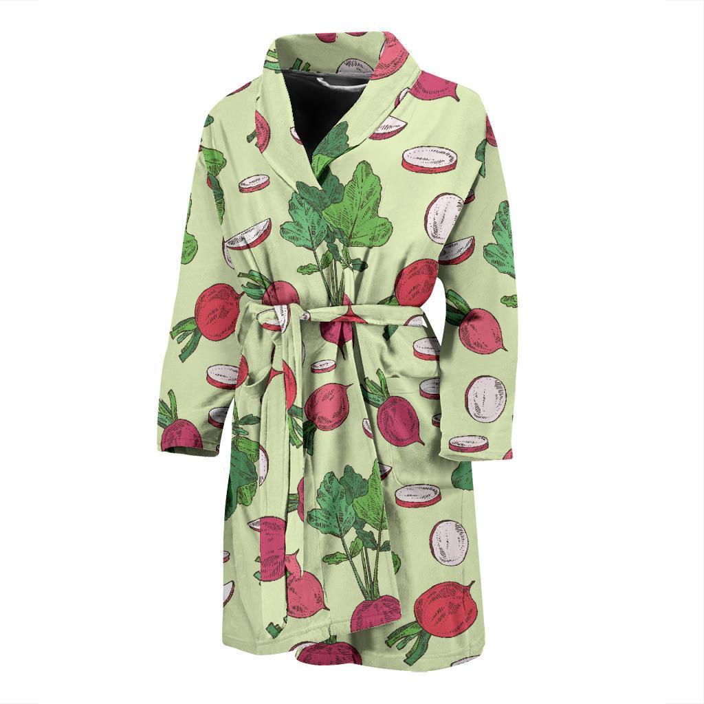 Radish Pattern Print Design A04 Men Bathrobe-JORJUNE.COM
