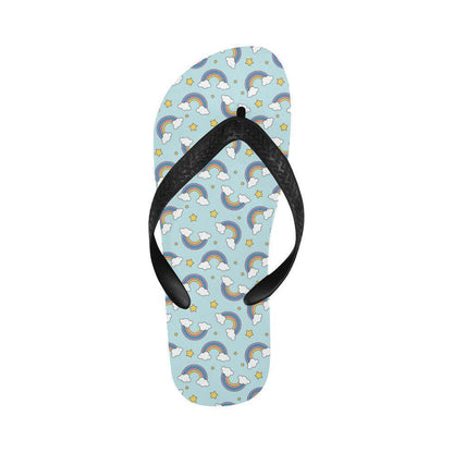 Rainbow Cloud Print Pattern Flip Flops-JTAMIGO.COM