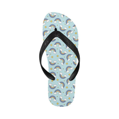 Rainbow Cloud Print Pattern Flip Flops-JTAMIGO.COM