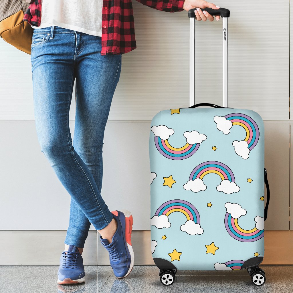 Rainbow Cloud Print Pattern Luggage Cover Protector