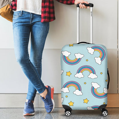 Rainbow Cloud Print Pattern Luggage Cover Protector