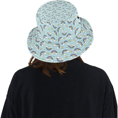 Rainbow Cloud Print Pattern Unisex Bucket Hat