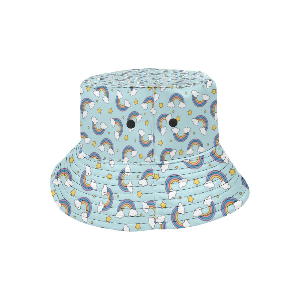 Rainbow Cloud Print Pattern Unisex Bucket Hat