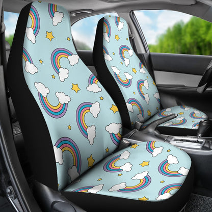 Rainbow Cloud Print Pattern Universal Fit Car Seat Covers