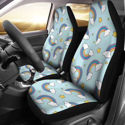 Rainbow Cloud Print Pattern Universal Fit Car Seat Covers