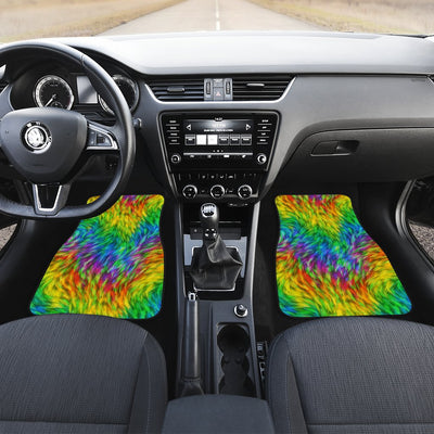 Rainbow Fur Design Print Car Floor Mats