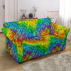 Rainbow Fur Design Print Loveseat Slipcover-JTAMIGO.COM