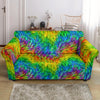 Rainbow Fur Design Print Loveseat Slipcover-JTAMIGO.COM