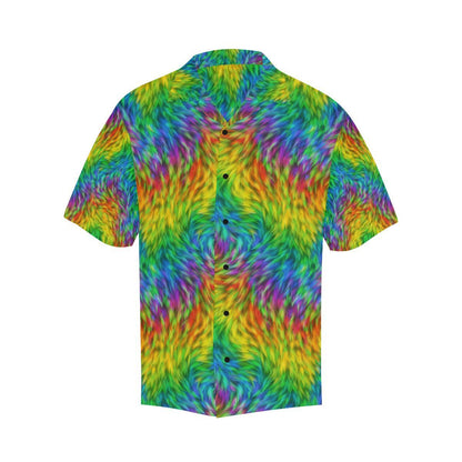 Rainbow Fur Design Print Men Aloha Hawaiian Shirt