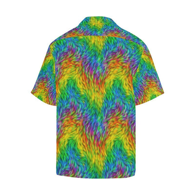 Rainbow Fur Design Print Men Aloha Hawaiian Shirt
