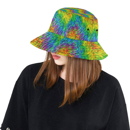 Rainbow Fur Design Print Unisex Bucket Hat