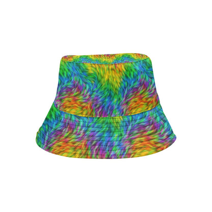 Rainbow Fur Design Print Unisex Bucket Hat