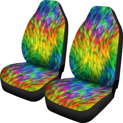 Rainbow Fur Design Print Universal Fit Car Seat Covers