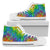 Rainbow Fur Design Print Women High Top Shoes