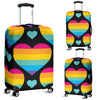 Rainbow Heart Print Pattern Luggage Cover Protector