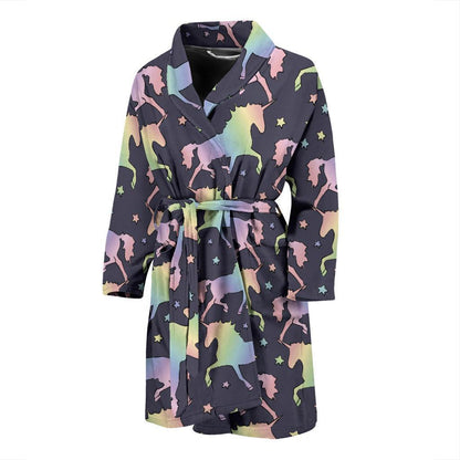 Rainbow Pattern Print Design A05 Men Bathrobe-JORJUNE.COM
