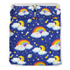 Rainbow Space Design Print Duvet Cover Bedding Set