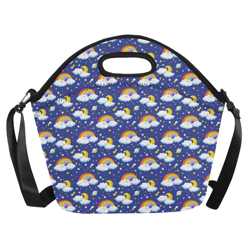 Rainbow Space Design Print Neoprene Lunch Bag (Model 1669)(Large)-JTAMIGO.COM