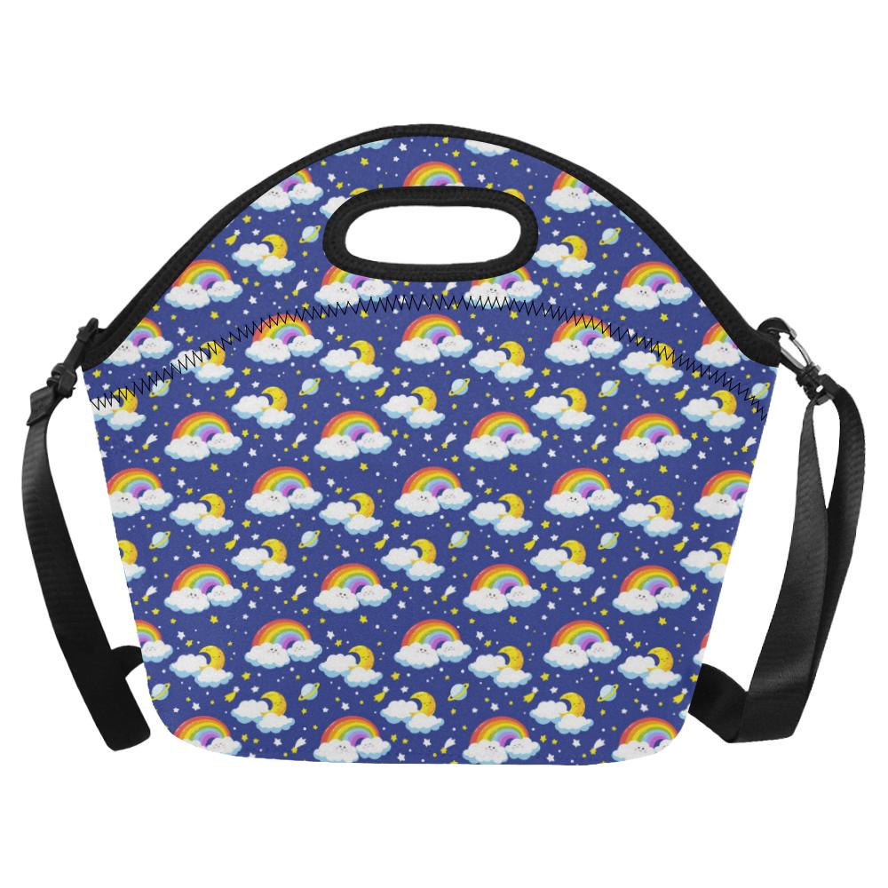 Rainbow Space Design Print Neoprene Lunch Bag (Model 1669)(Large)-JTAMIGO.COM