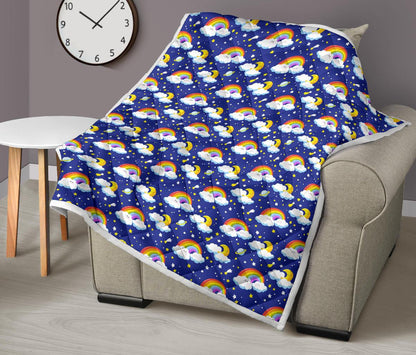 Rainbow Space Design Print Premium Quilt-JTAMIGO.COM