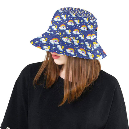 Rainbow Space Design Print Unisex Bucket Hat