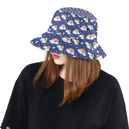 Rainbow Space Design Print Unisex Bucket Hat