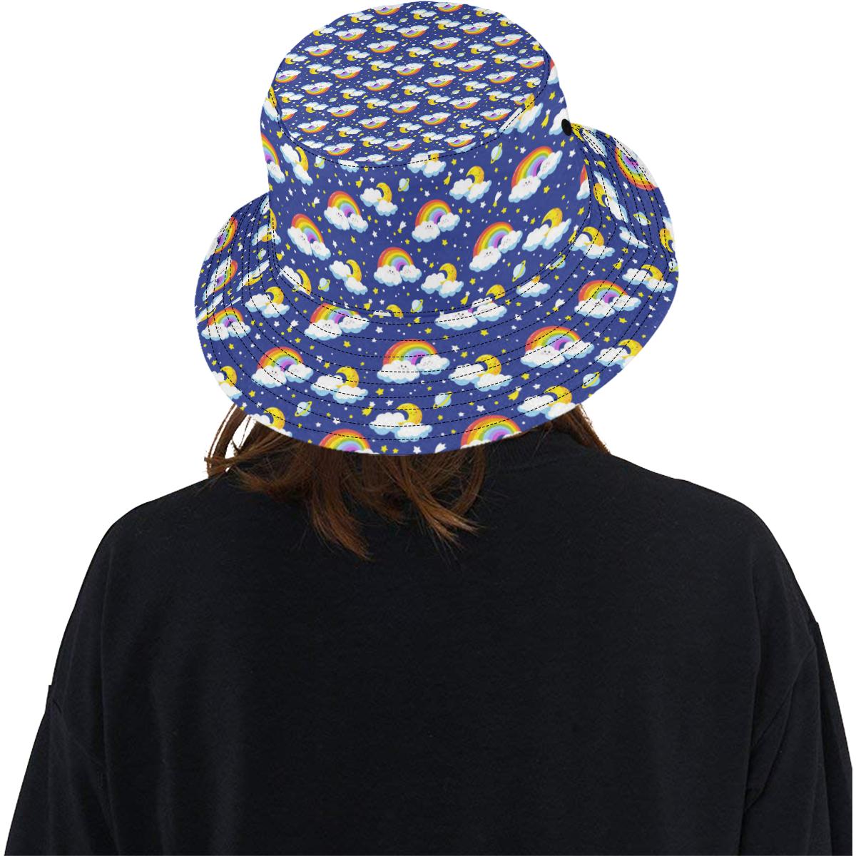 Rainbow Space Design Print Unisex Bucket Hat