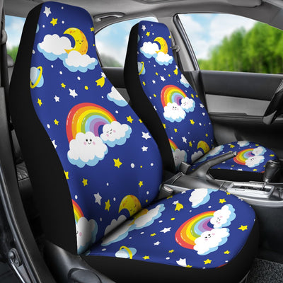 Rainbow Space Design Print Universal Fit Car Seat Covers