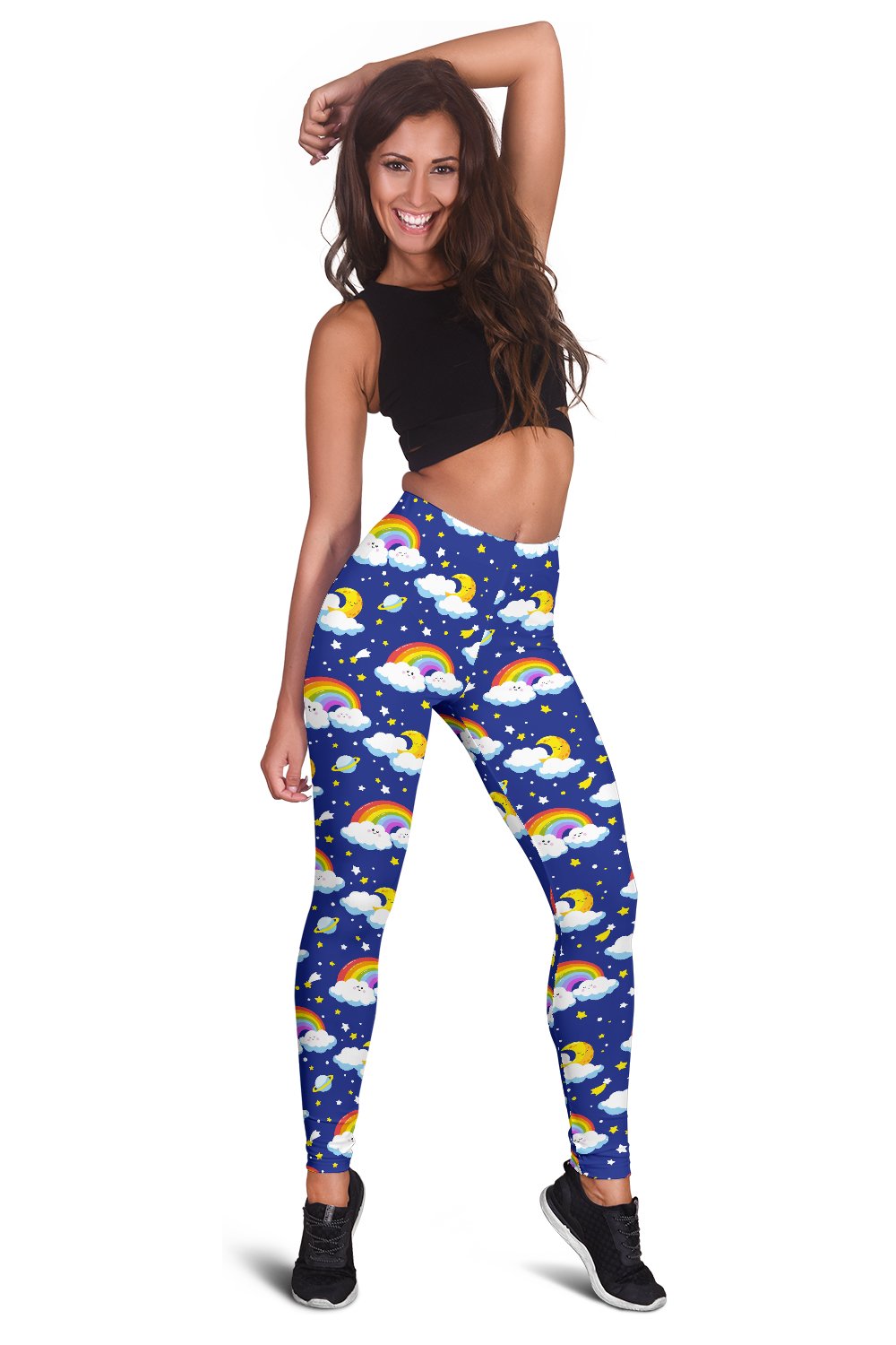 Rainbow Space Design Print Women Leggings