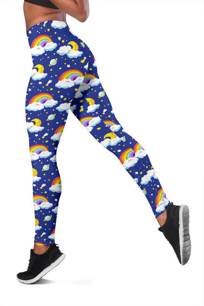 Rainbow Space Design Print Women Leggings