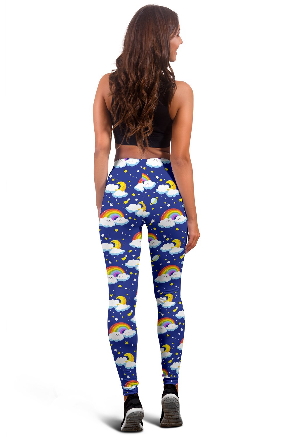 Rainbow Space Design Print Women Leggings