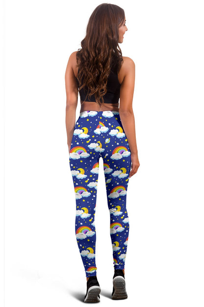 Rainbow Space Design Print Women Leggings