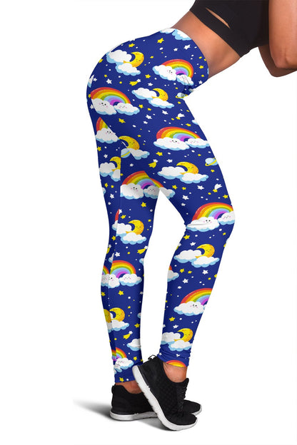 Rainbow Space Design Print Women Leggings