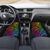 Rainbow Zebra Themed Print Car Floor Mats