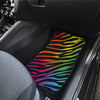 Rainbow Zebra Themed Print Car Floor Mats