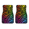 Rainbow Zebra Themed Print Car Floor Mats