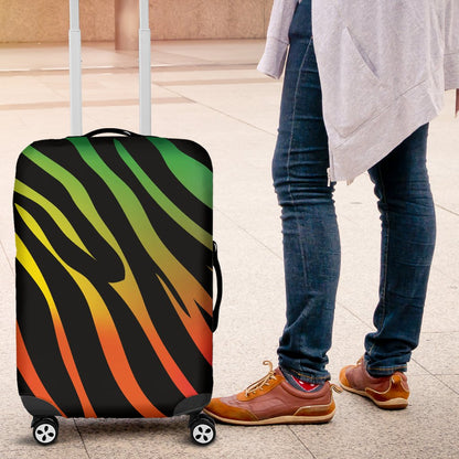 Rainbow Zebra Themed Print Luggage Cover Protector