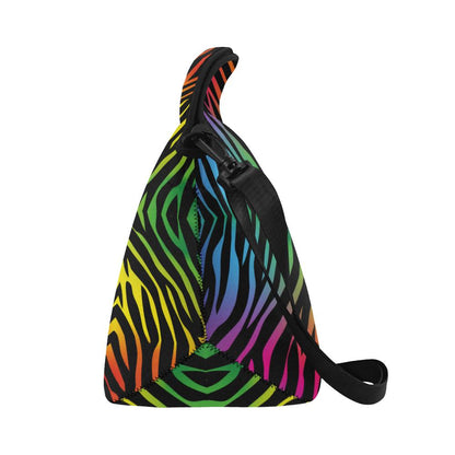 Rainbow Zebra Themed Print Neoprene Lunch Bag (Model 1669)(Large)-JTAMIGO.COM