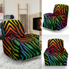 Rainbow Zebra Themed Print Recliner Slipcover-JTAMIGO.COM