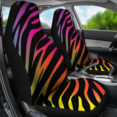 Rainbow Zebra Themed Print Universal Fit Car Seat Covers