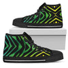 Rainbow Zebra Themed Print Women High Top Shoes