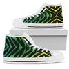 Rainbow Zebra Themed Print Women High Top Shoes