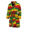 Rasta Pattern Print Design A03 Men Bathrobe-JORJUNE.COM
